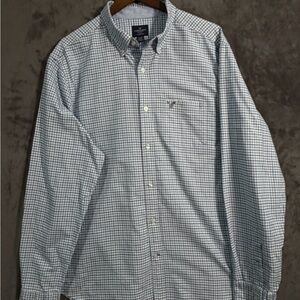 American Eagle Outfitters Green Checkered Button Down Shirt
